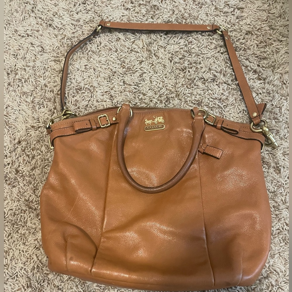 Beige Coach Shoulder Bag